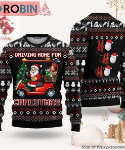 Santa Drinking And Driving Home For Christmas Ugly Christmas Sweater Santa Drinking And Driving Home For Christmas Ugly Christmas Sweater