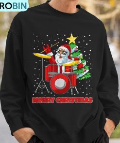 santa-drummer-christmas-pajama-x-mas-drum-player-musician-ugly-christmas-sweatshirt-3