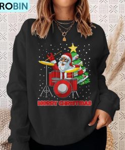 santa-drummer-christmas-pajama-x-mas-drum-player-musician-ugly-christmas-sweatshirt-4