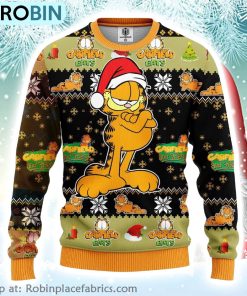 Santa Garfield Cat Ugly Christmas Sweater
