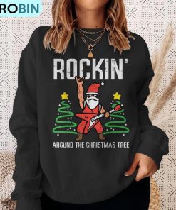 santa-guitar-rockin-christmas-tree-xmas-rocker-boy-ugly-christmas-sweatshirt-4