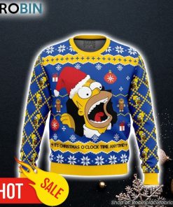 Santa Homer The Simpsons Ugly Christmas Sweater 3D For Men and Women Santa Homer The Simpsons Ugly Christmas Sweater 3D For Men and Women