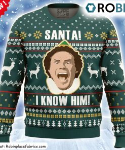 Santa I Know Him Elf Ugly Christmas Sweatshirt, Sweater