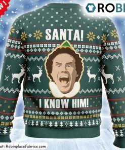 santa-i-know-him-elf-ugly-christmas-sweatshirt-sweater-3