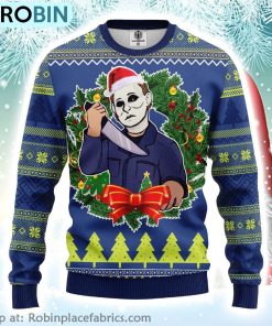 Santa Jason Voorhees Merry Xmas Ugly Christmas Sweater