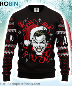Santa Joker Smile Hohoho Ugly Christmas Sweater