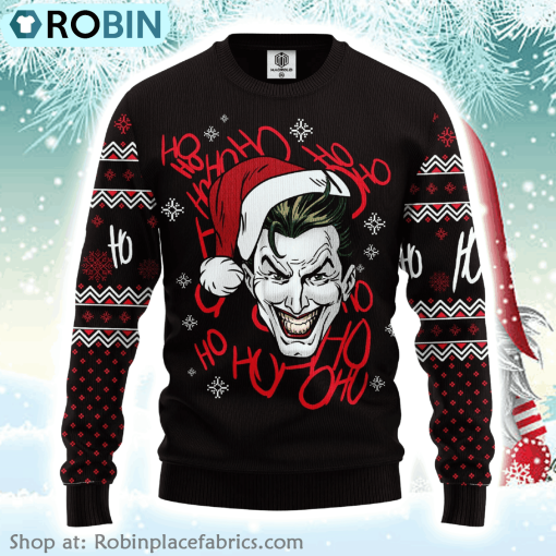 Santa Joker Smile Hohoho Ugly Christmas Sweater