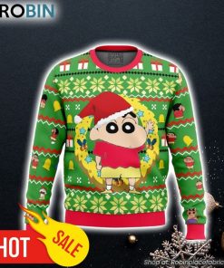 Santa Shinnosuke Crayon Shin-chan Ugly Christmas Sweater 3D For Men and Women