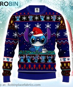 Santa Stitch Merry Xmas Lilo And Stitch Disney Gifts Ugly Christmas Sweater