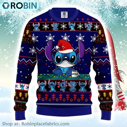 Santa Stitch Merry Xmas Lilo And Stitch Disney Gifts Ugly Christmas Sweater