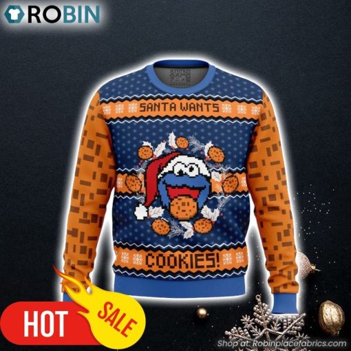 Santa wants cookies Ugly Christmas Sweater 3D For Men and Women