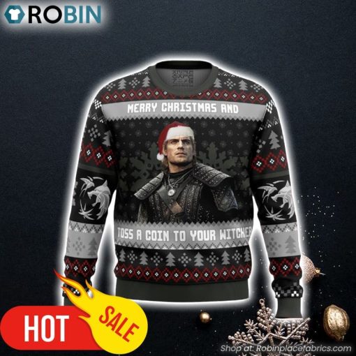 Santa Witcher The Witcher Ugly Christmas Sweater 3D For Men and Women