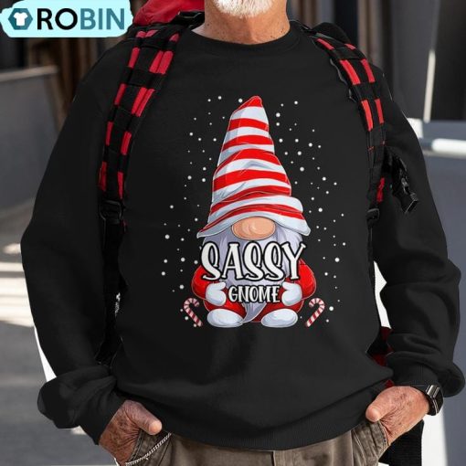Sassy Gnome Christmas Pajamas Matching Family Group Ugly Christmas Sweatshirt