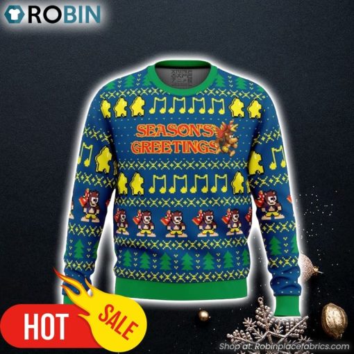 Season’s Greetings Banjo-Kazooie Ugly Christmas Sweater 3D For Men and Women