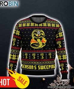 Season’s Sweepings Cobra Kai Karate Kid Ugly Christmas Sweater 3D For Men and Women