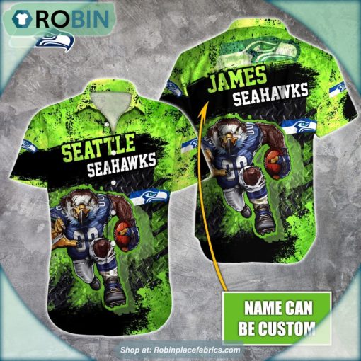 Seattle Seahawks Mascot 3D Printed Summer Hawaiian Shirt