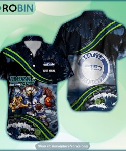 Seattle Seahawks Mascot 3D Printed Summer Hawaiian Shirt Custom