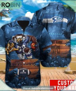 Seattle Seahawks Mascot Football NFL Hawaiian Shirt