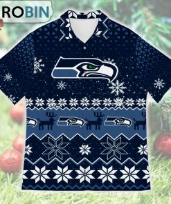 Seattle Seahawks Ugly Christmas Design Short Sleeve Shirt