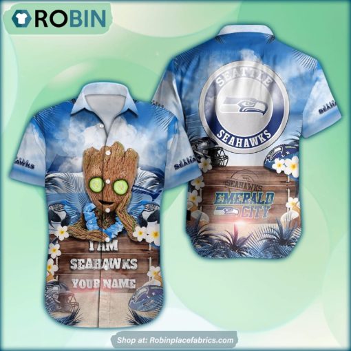 Seattle Seahawks x Baby Groot Summer Hawaiian Shirt