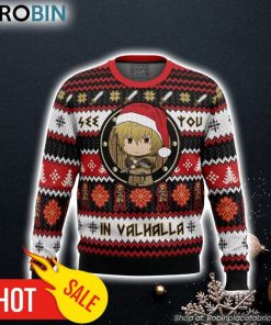 See You in Valhalla Vinland Saga Ugly Christmas Sweater 3D For Men and Women