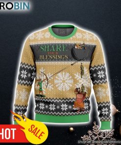Share Your Blessings Robin Hood Disney Ugly Christmas Sweater 3D For Men and Women