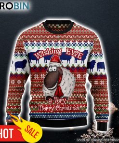 Sheep Wishing Ewe Ugly Christmas Sweater Gift For Pet Lovers