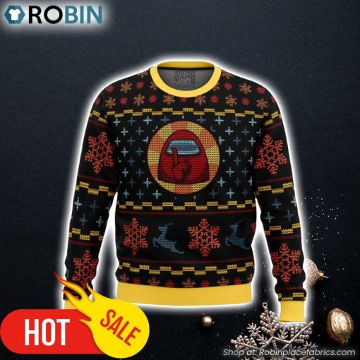 Shhhhhh Among Us Ugly Christmas Sweater 3D For Men and Women
