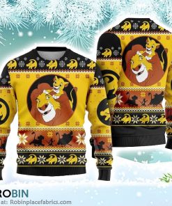Simba Timon Pumbaa Hakuna Matata Christmas Ugly Sweater 3D Printed Simba Timon Pumbaa Hakuna Matata Christmas Ugly Sweater 3D Printed