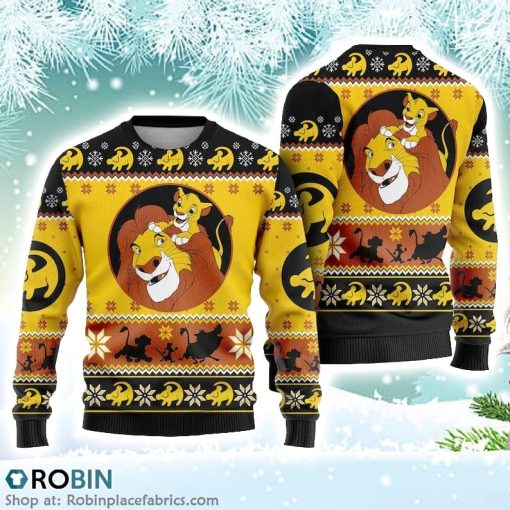 Simba Timon Pumbaa Hakuna Matata Christmas Ugly Sweater 3D Printed