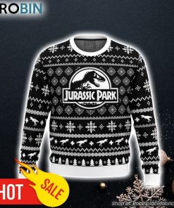 Skeleton Christmas Jurassic Park Ugly Christmas Sweater 3D For Men and Women