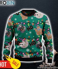 Sloth Hohoho Ugly Christmas Sweater Gift For Christmas Gifts For Dog Lovers