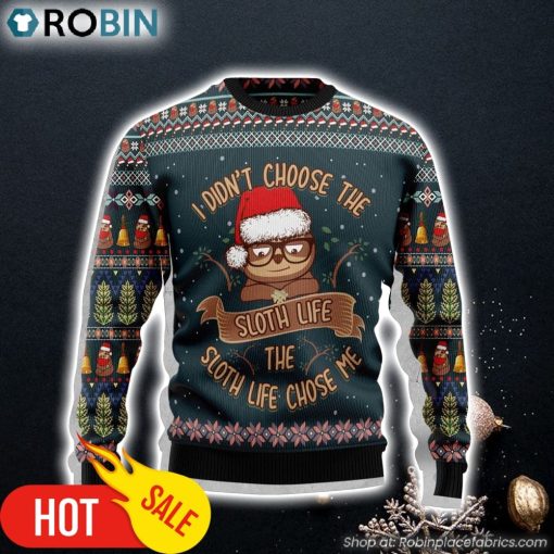 Sloth Life Ugly Christmas Sweater Best Xmas Gifts Dog Memorial Gift