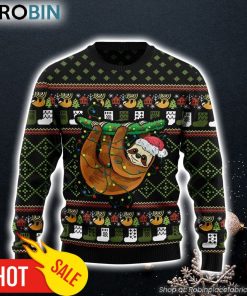 Sloth Light Ugly Christmas Sweater Best Xmas Gifts Dog Memorial Gift