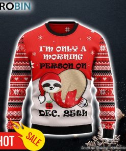 Sloth Morning Ugly Christmas Sweater Best Xmas Gifts Dog Memorial Gift