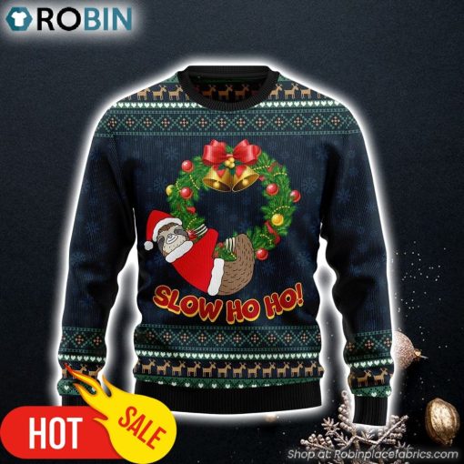 Sloth Slow Ho Ho Ugly Christmas Sweater Best Xmas Gifts Dog Memorial Gift