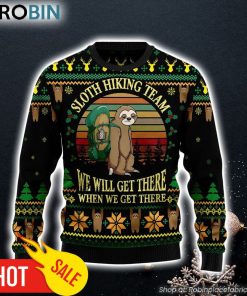 Sloth Team Holiday Ugly Christmas Sweater Crewneck Sweater