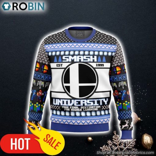 Smash University Ugly Christmas Sweater 3D For Men and Women