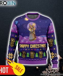 Snappy Christmas Infinity Gauntlet Marvel Ugly Christmas Sweater 3D For Men and Women