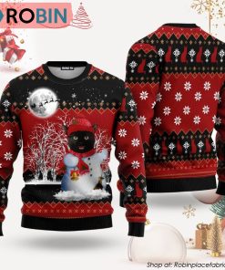 Snowman Cat Ugly Christmas Sweater
