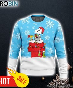 Snowy Christmas Snoopy Ugly Christmas Sweater 3D For Men and Women