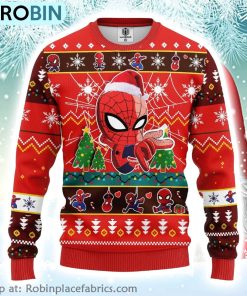 Spider Man Marvel Comics Gifts Spiderman Chibi Ugly Christmas Sweater