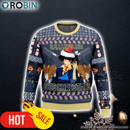 Spike Spiegel Cowboy Bebop Ugly Christmas Sweater 3D For Men and Women