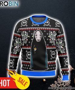 SPIRITED AWAY No Face Ugly Christmas Sweater 3D For Men and Women