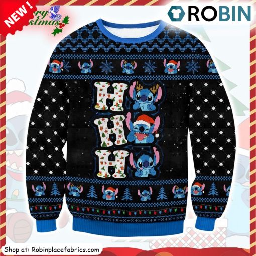 Stitch Ho Ho Ho Ugly Christmas Sweatshirt, Sweater
