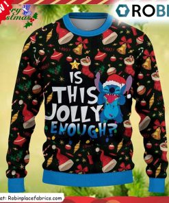 Stitch Is This Jolly Enough Ugly Christmas Sweatshirt, Sweater
