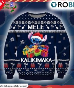 Stitch Mele Kalikimaka Ugly Christmas Sweatshirt, Sweater
