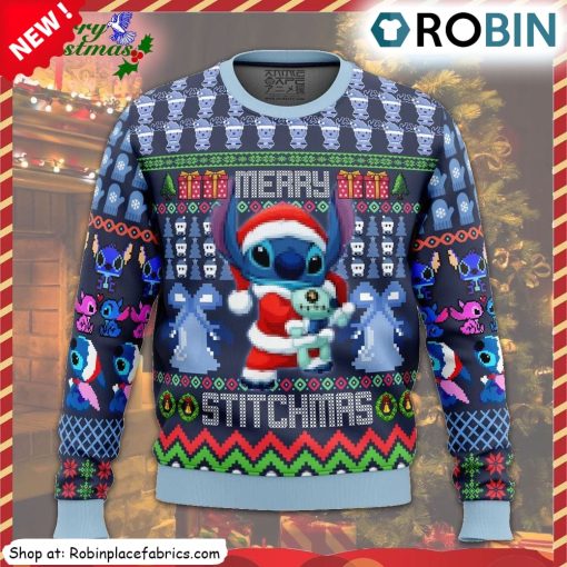Stitch Merry Stichmas Ugly Christmas Sweatshirt, Sweater