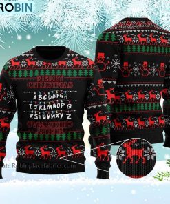 Stranger Things Alphabet Stranger Things Alphabet Christmas Shirt Stranger Things Alphabet Stranger Things Alphabet Christmas Shirt