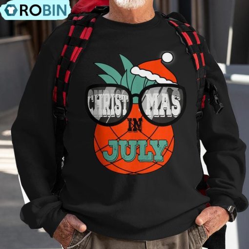 Sunglasses Christmas In July Pineapple Summer Party Ugly Christmas Sweatshirt